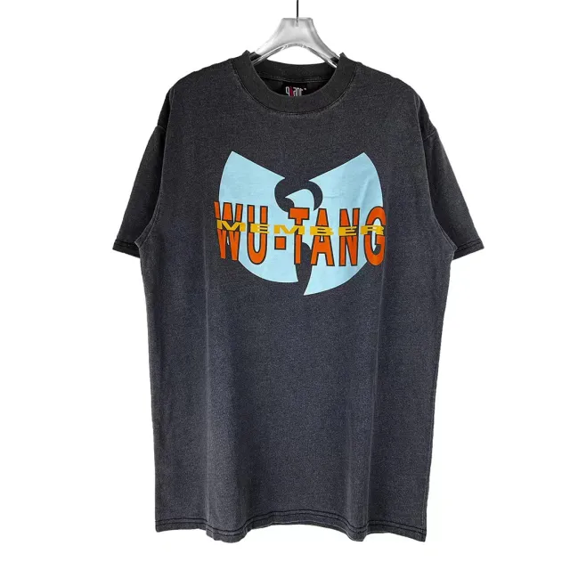 New Style Printed Washed Vintage Short sleeved T shirt Black - Shop at LoveMi