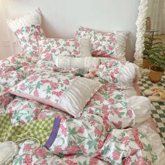French Lace Pleated Bed Skirt Set Of Four - 6 Style - View 1
