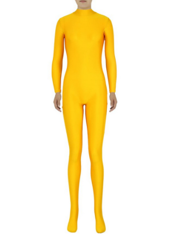 Solid Color Drag Gymnastics Stage Costume One Piece Yellow - Shop at LoveMi