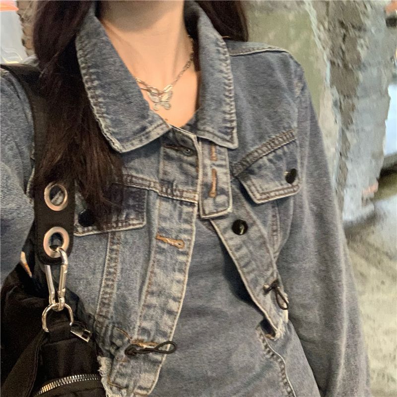 Title 2, Damen Fashion Denim Jacke Rock Set Einfach. Beq...