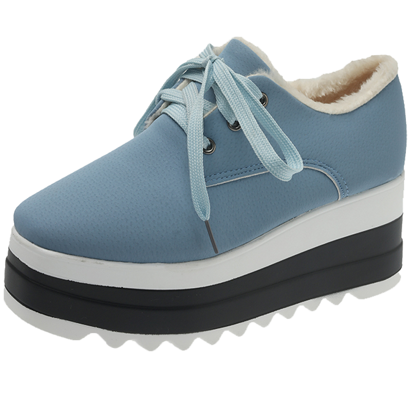 Women's Small Square Toe Sponge Cake Cotton Shoes