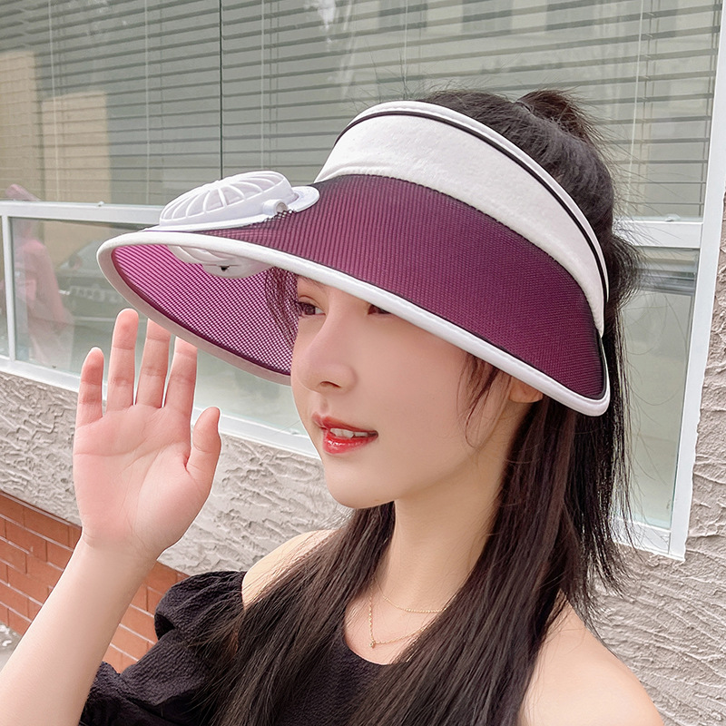 Brim Fan Sun Bonnet Woman Charging - Image 7