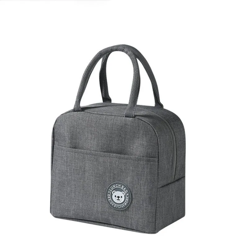 MultilayerLlunch Box Bento Box Plastic Office Car Available - Grey Bag