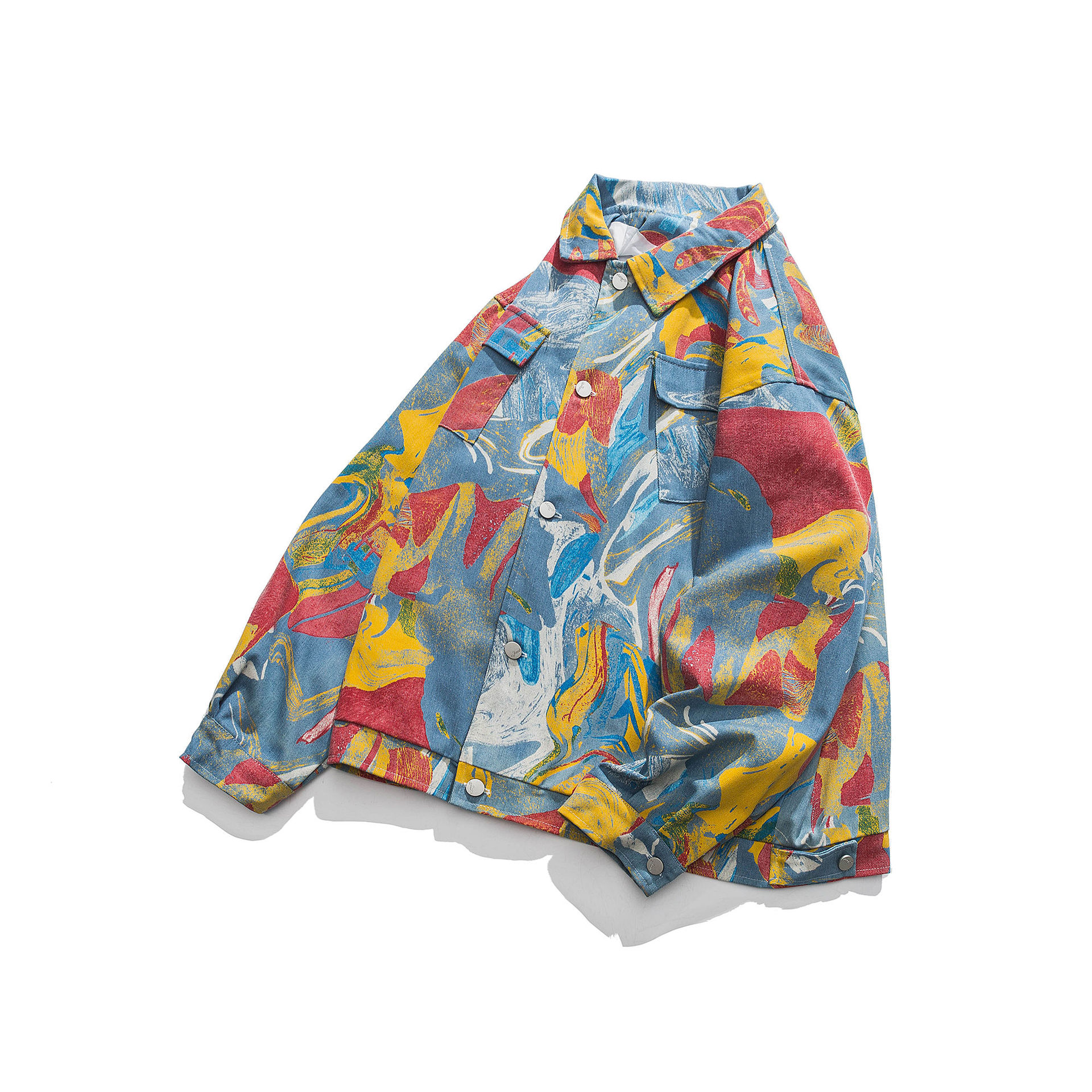 Vintage Ink Painting Graffiti Denim Jacket