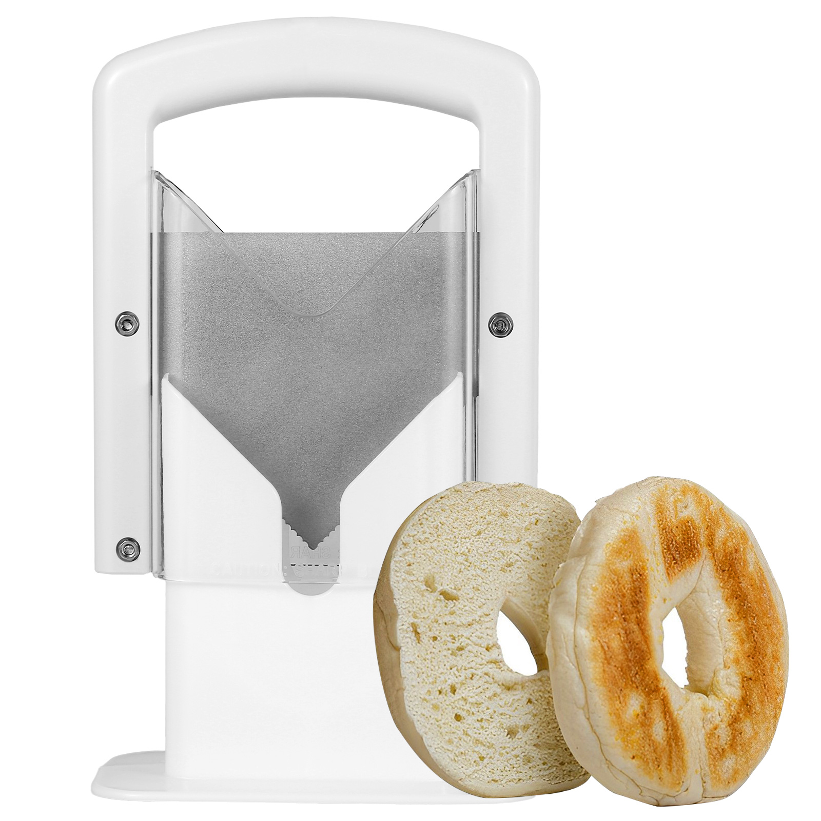 Title 9, Bagel Cutter Slicer With Safety Handle Househol...