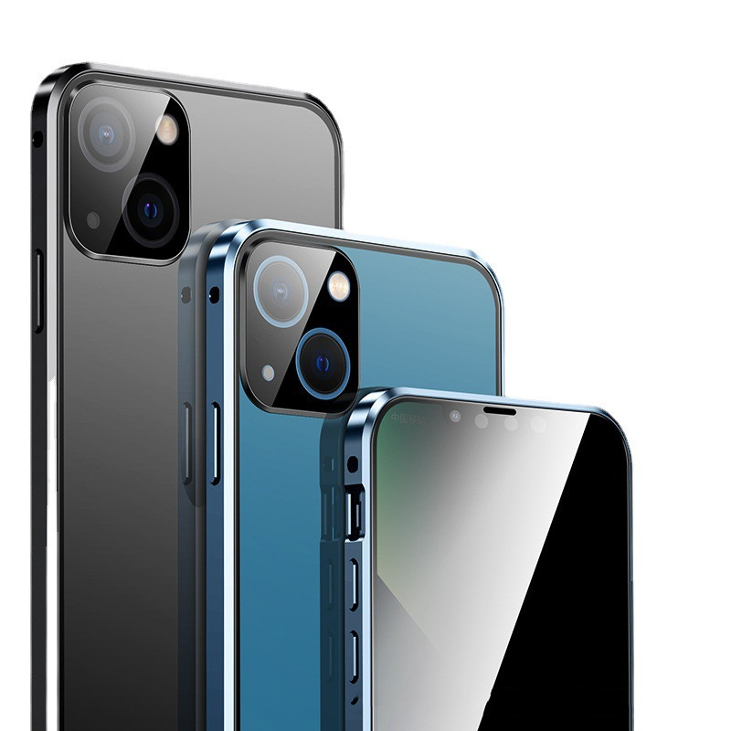 Double Sided Magnetic Anti Peeping Full Bag Shatterproof Glass Phone Case - Image 9