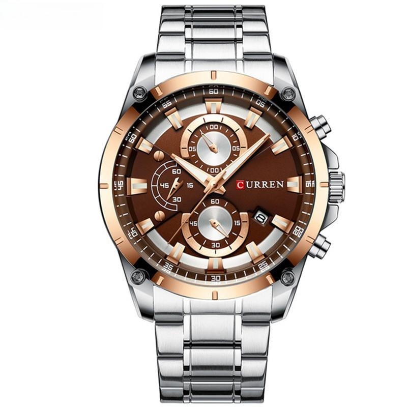 Multifunctional Six-pin Calendar Waterproof Quartz Watch