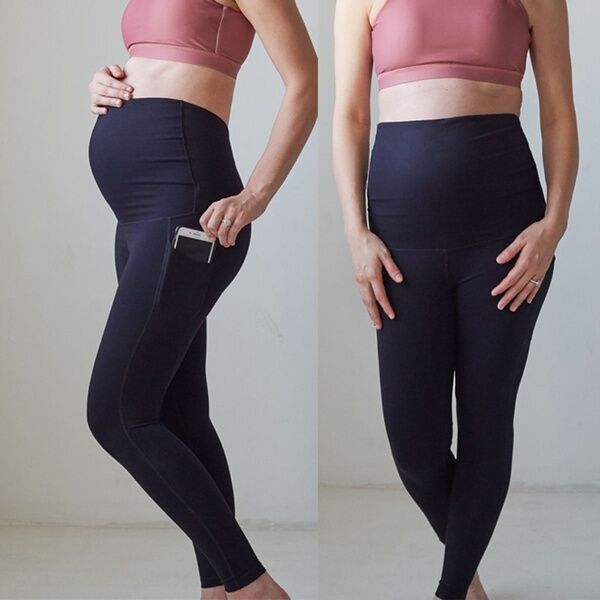 British Style Milk Silk Maternity Yoga Sweatpants