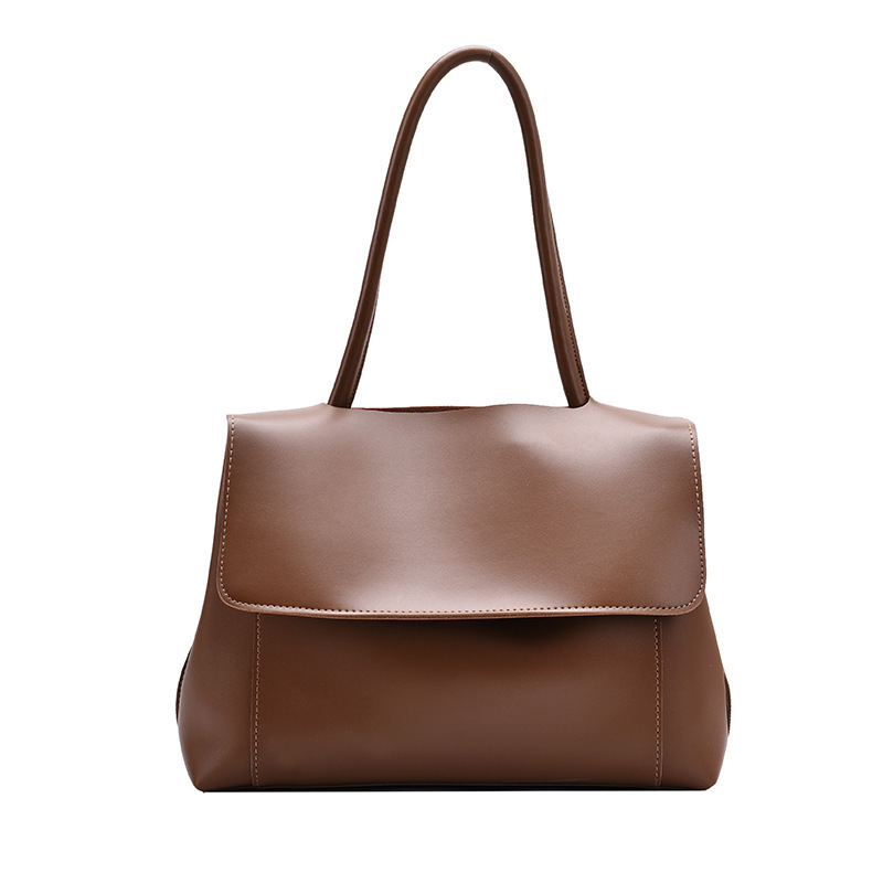Briefcase Niche Design High end Sense Of Shoulder Bag Brown - Shop at LoveMi
