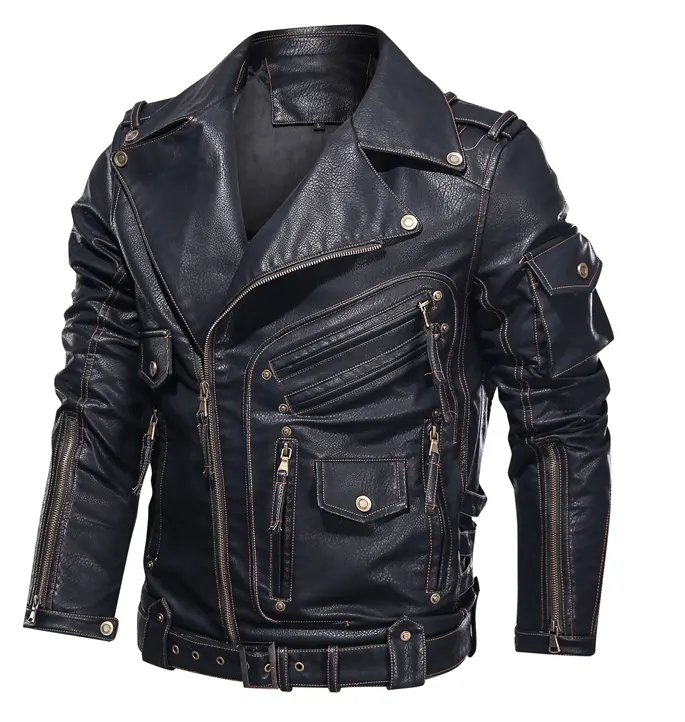 Vintage Leather Men's Coat Jacket