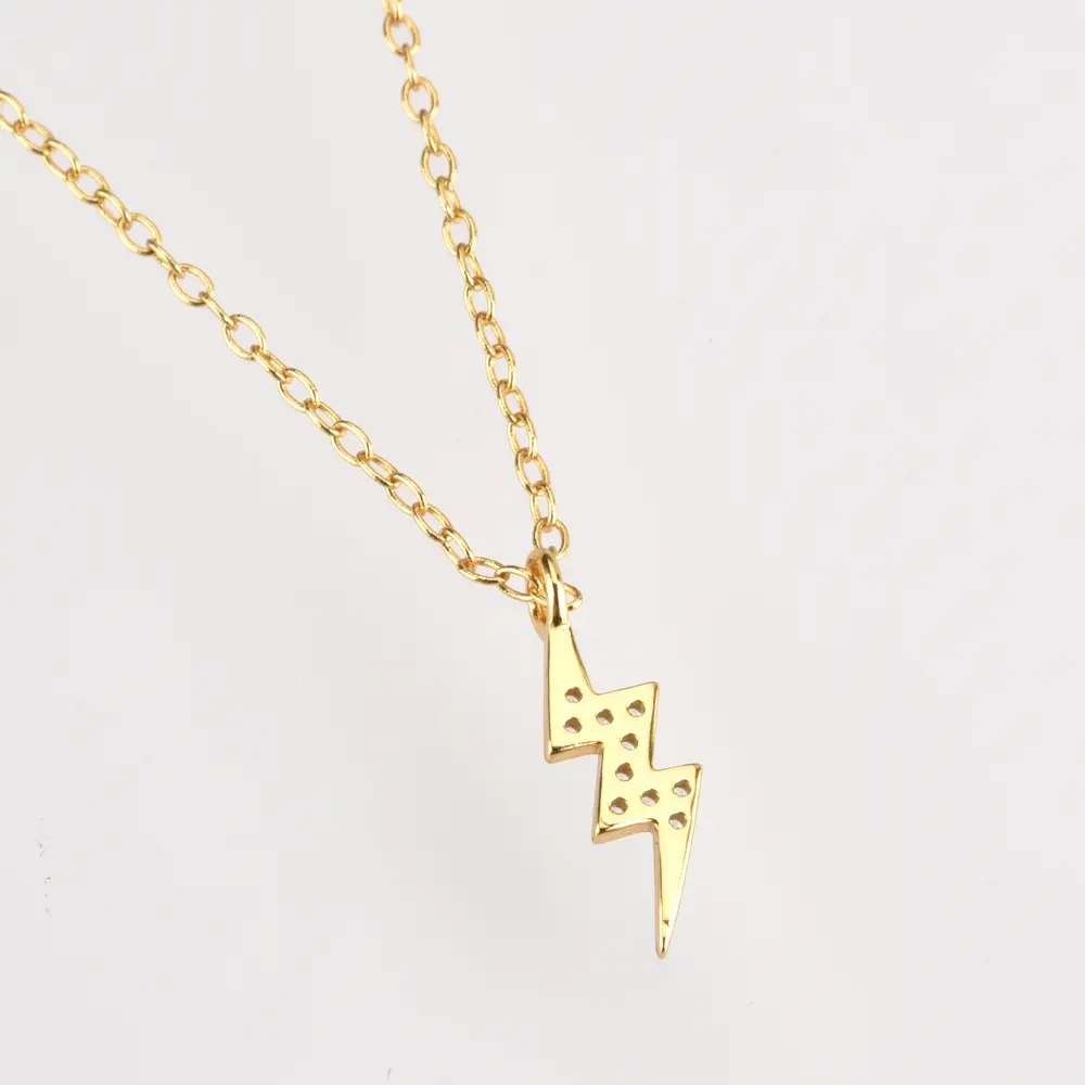 Fashion Sterling Silver Lightning Necklace