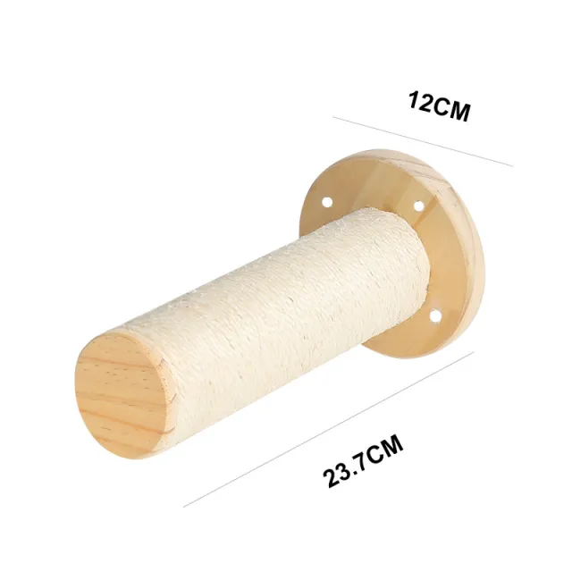 Wall Type Solid Wood Sisal Column Cat Scratching Board Toys C Cat Scratching Column - Shop at LoveMi