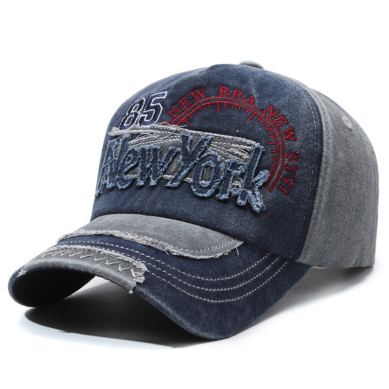 Men’s And Women’s Distressed Embroidery Letter Color-block Washed Casual Trendy Baseball Cap Suitable For Outdoor Activities, Daily Shopping And Outings. Men’s And Women’s Distressed Embroidery Letter Color-block Washed Casual Trendy Baseball Cap Suitable For Outdoor Activities, Daily Shopping And Outings.