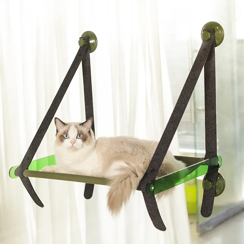 Window cat hammock with suction cup, foldable