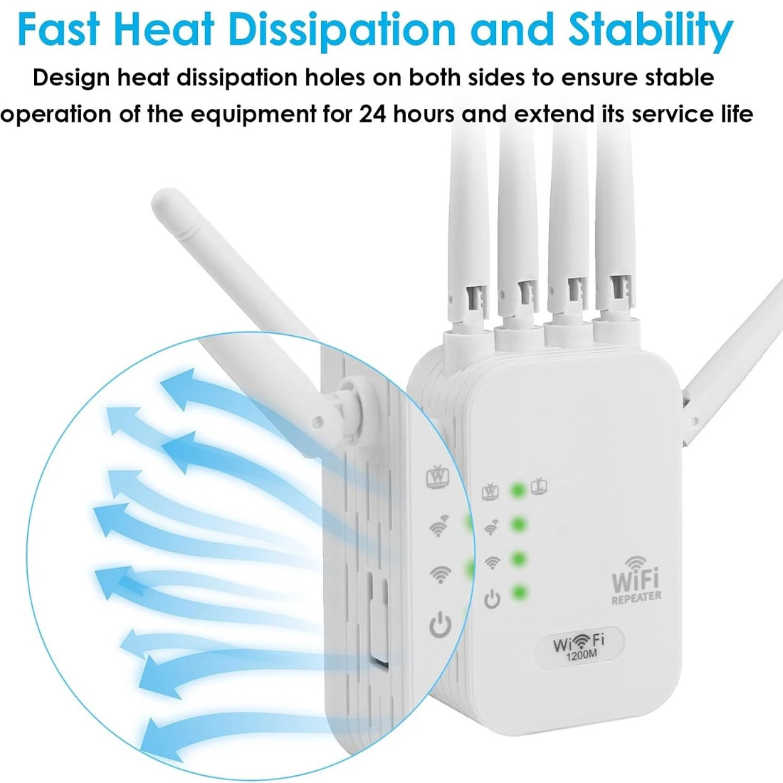 Dual-band Signal Booster Amplifier 1200M Gigabit Wireless Repeater