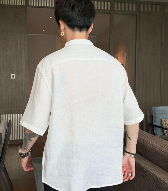 Shirt Men's Trendy Handsome Short-sleeved Thin Section