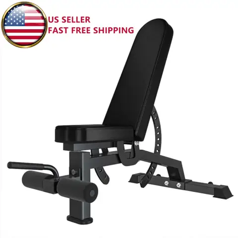 Adjustable strength training bench press home full body workout foldable