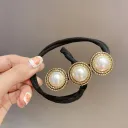 White Round Pearl Disc Hair