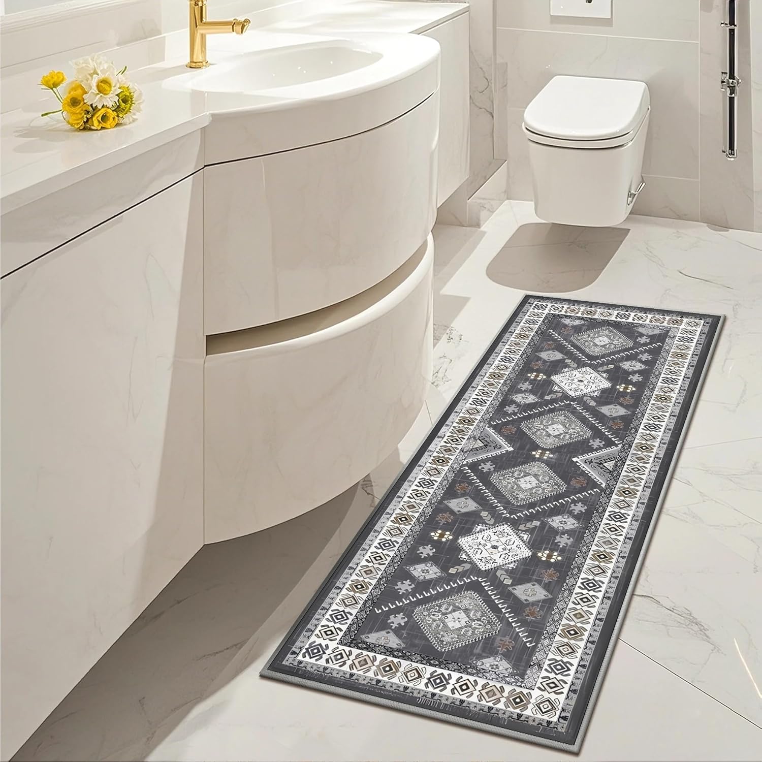 Boho Kitchen Rugs Sets 4 Piece With Runner Floral Kitchen Floor Mat Carpet Farmhouse Kitchen Rugs And Mats Non Skid Washable Runner Rug For Kitchen Floor Sink 7