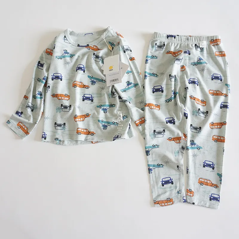 Long-sleeved Pajamas For Boys In Air-conditioned Room