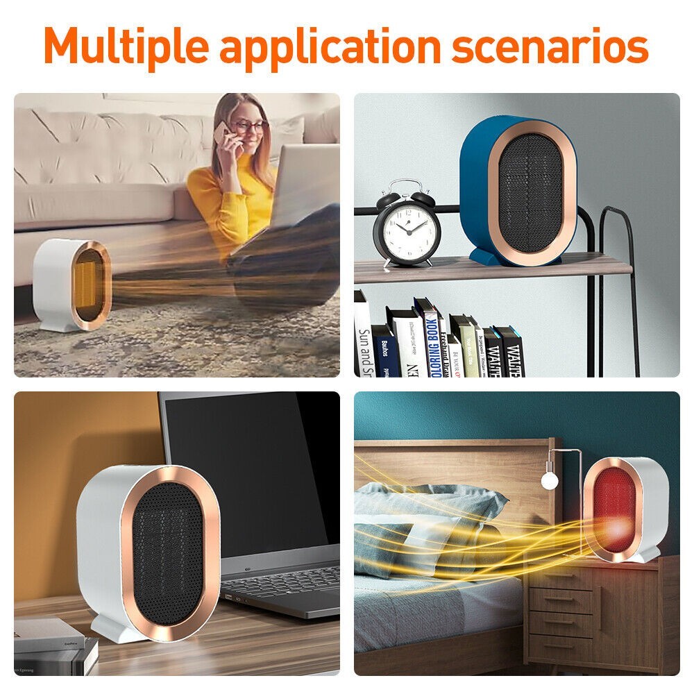 1200W Electric Space Heater Low Energy Ceramic Fast Heating Fan Portable Remote — image 10
