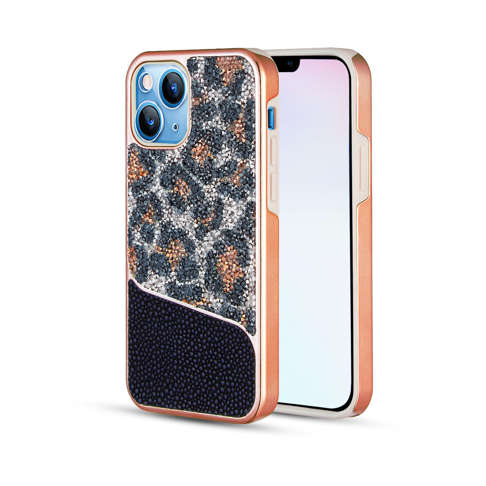 ROSE GOLD leopard print