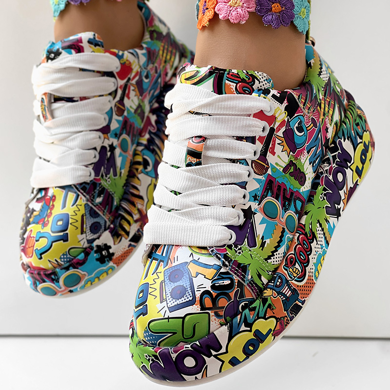 thick-sole lace-up sneakers