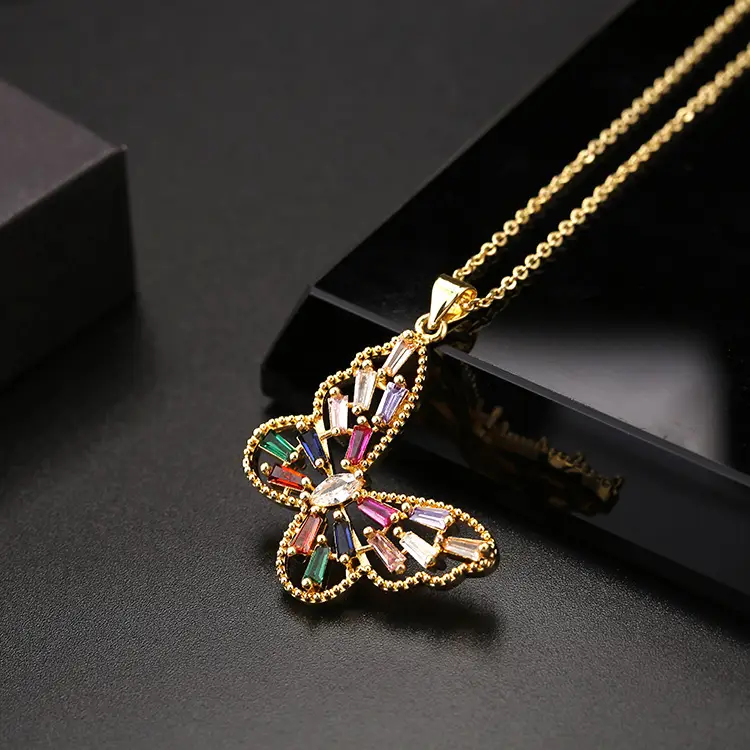 Personality Hip Hop Clavicle Chain Butterfly Necklace