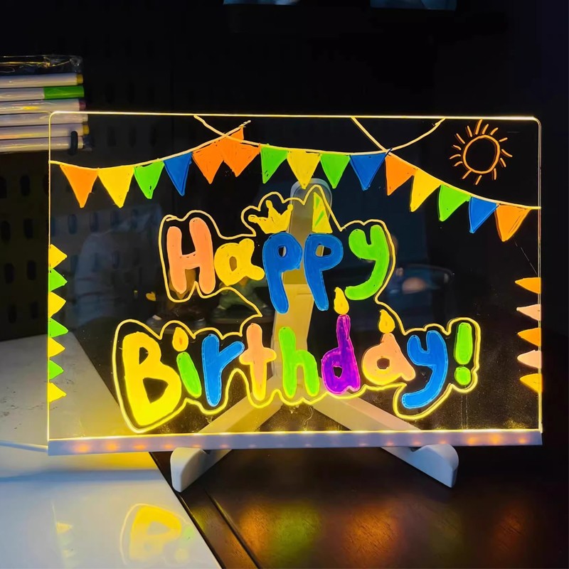 Doodle Glow Drawing Board, Homeandoak Acrylic Led Message