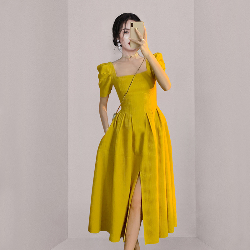 Slim Fit Mid Length Slit Dress, picture 4 of 5