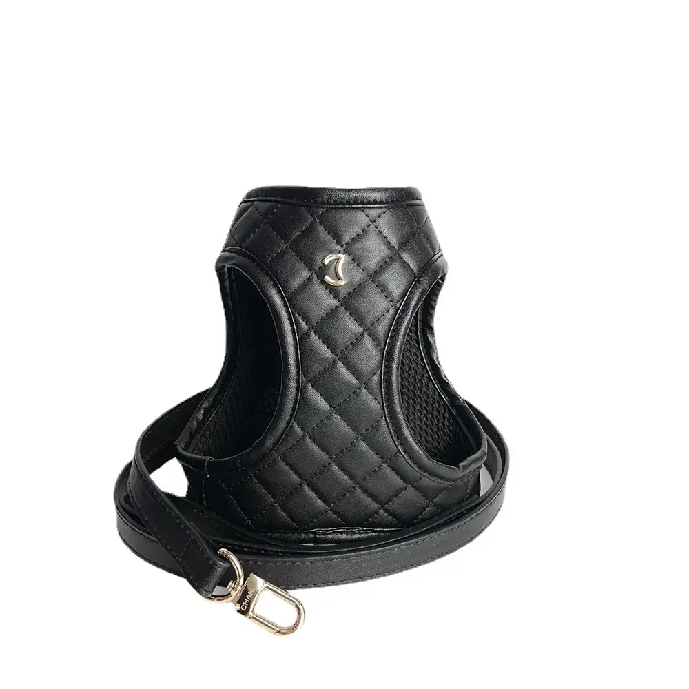 Leather Dog Chest And Back Traction Suit