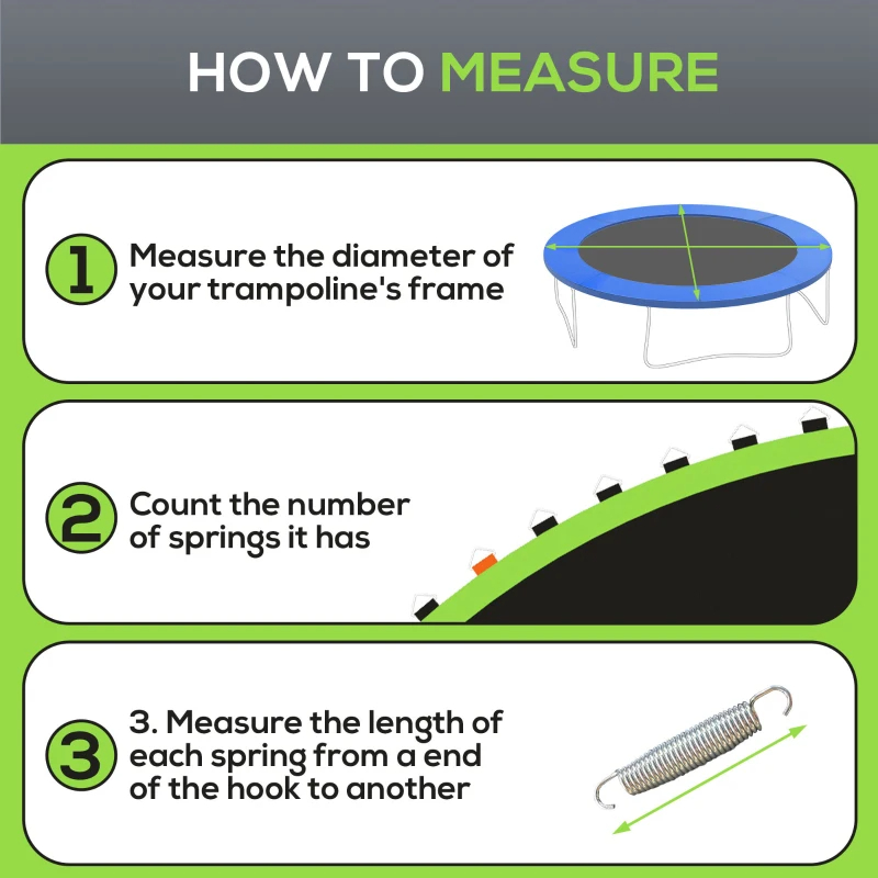 Trampoline Replacement Mat, Fits Trampoline W 72 V-Hooks &  Springs Spring & Frame Not Included  Green