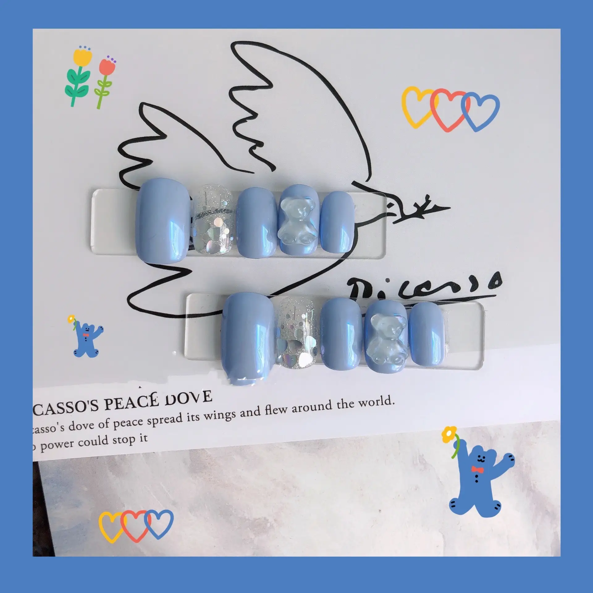 Aurora Bear False Nail Patch