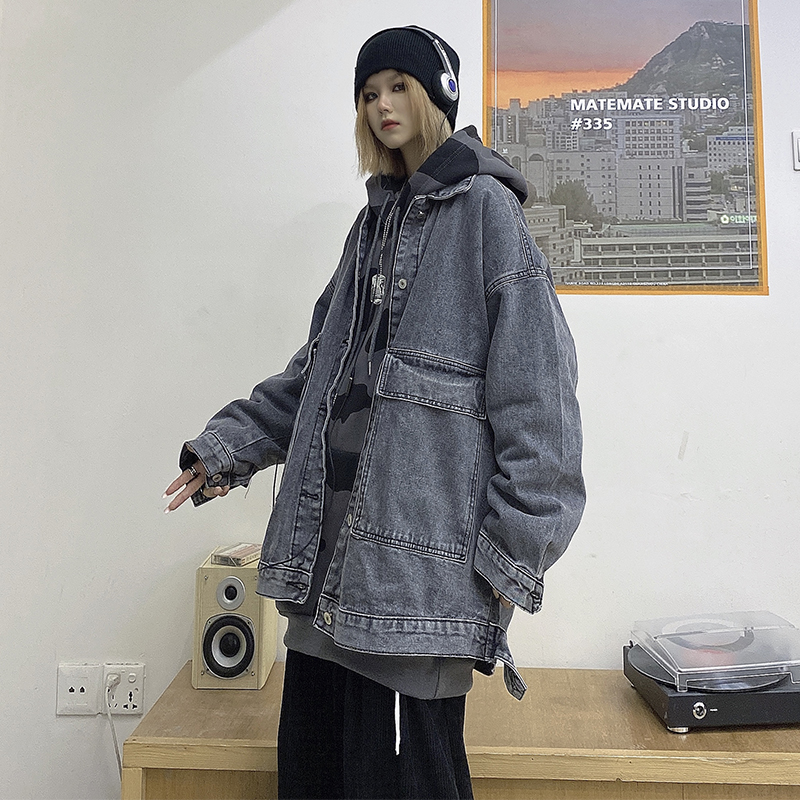 All Match Harajuku Style Long Sleeved Tooling Jacket