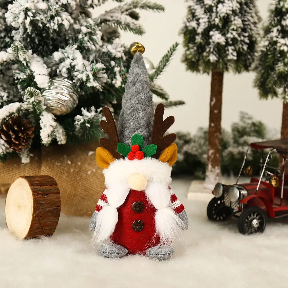 Christmas Doll Faceless Old Man Elk Window Decoration