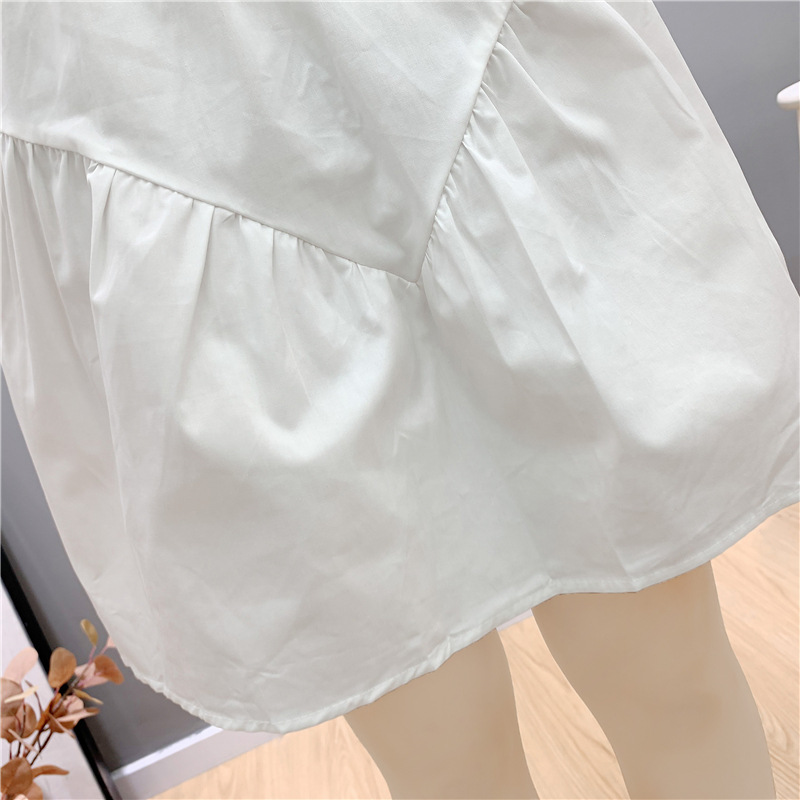 Long Sleeve Neck Waist Shirt  Slip Neck Drawstring Dress