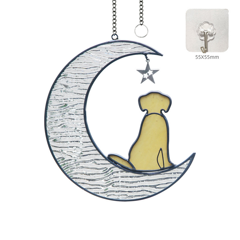 Title 6, Moon XINGX Dog Creative Color Water-wave Glass ...