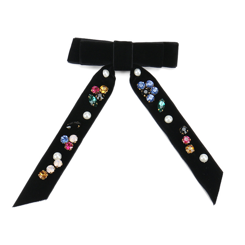 Velvet Ribbon Ponytail Clip