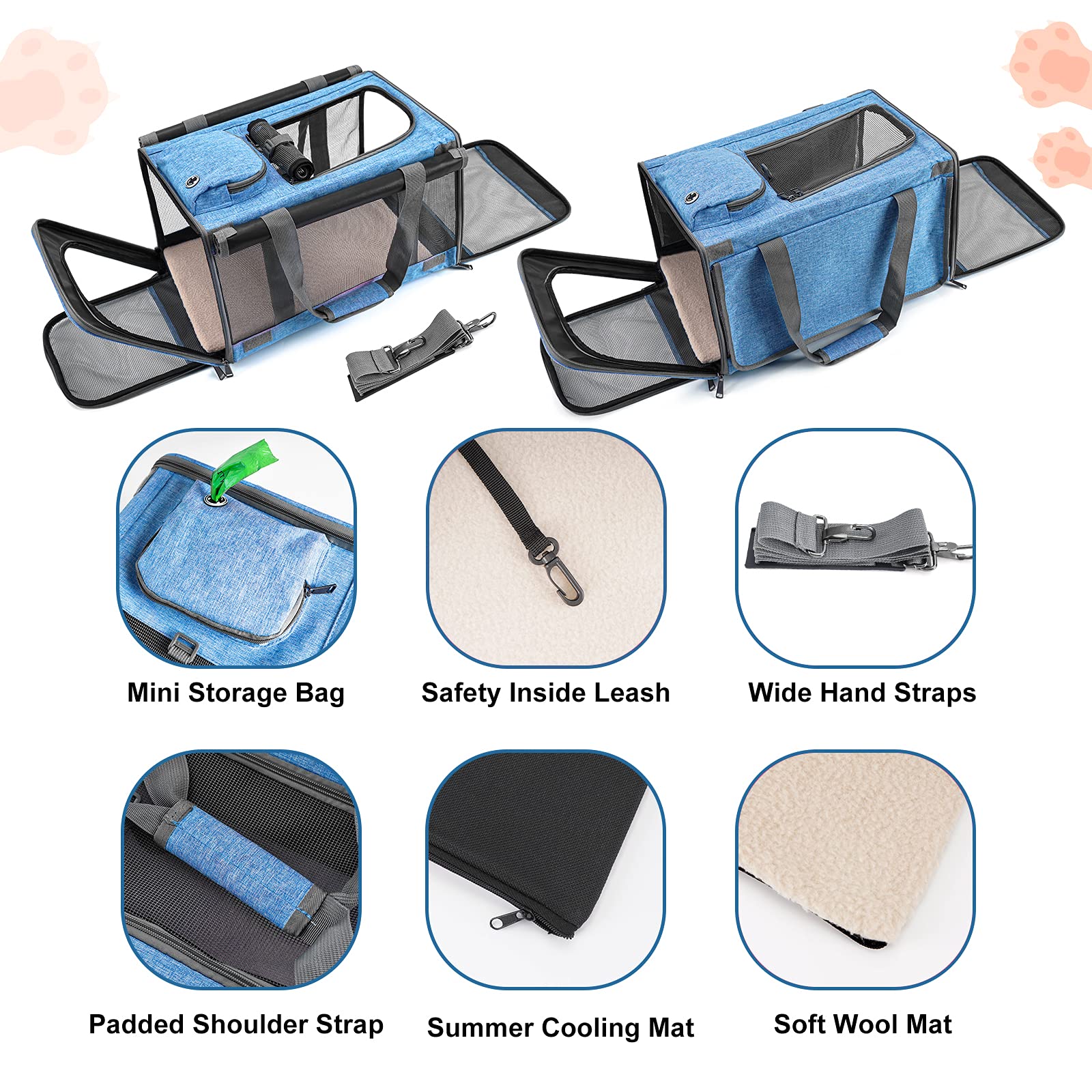Transporteur pour animaux de compagnie pour chats de grande et moyenne taille – Image 4