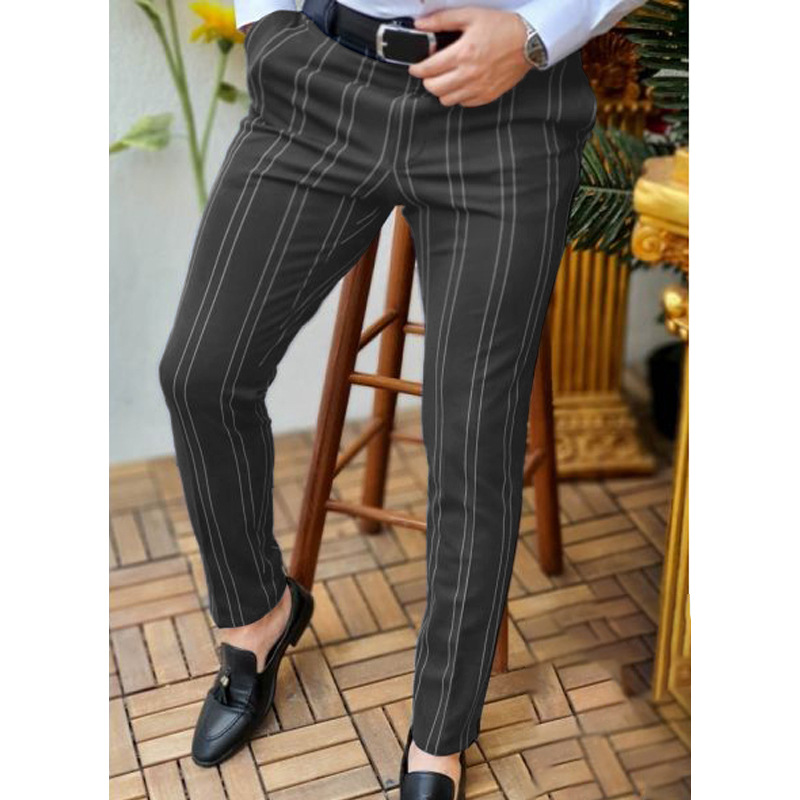 Title 3, Pantalon de mode casual pour homme à double ray...