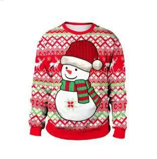 3D Hoodless Crewneck Sweater Loose Casual Top