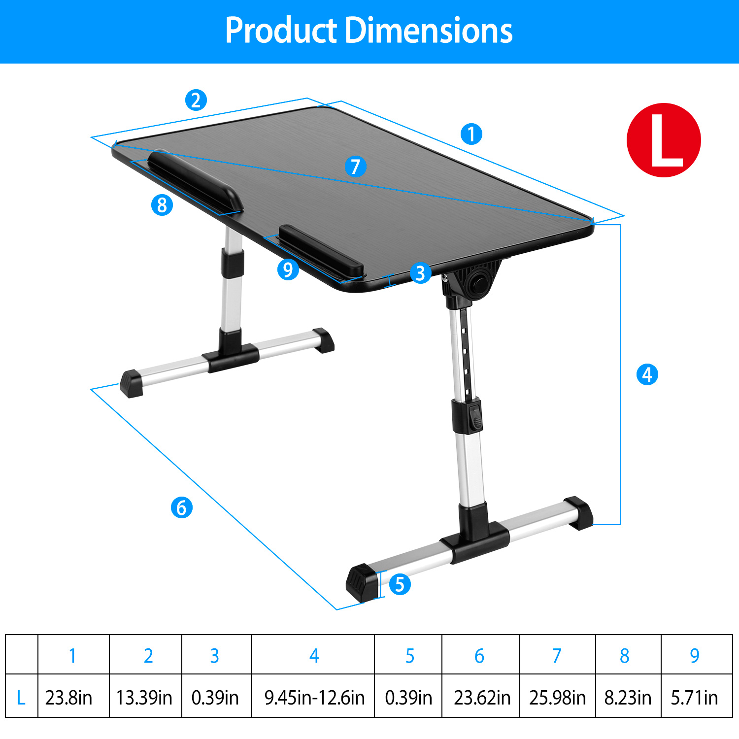 S-L Size Options -- 1Pc Foldable Laptop Stand Height Angle Adjust Notebook Bed Desk Breakfast Reading Table For Sofa Couch Floor Dormitory