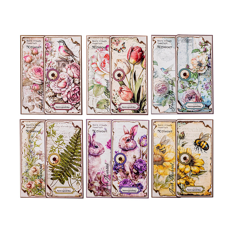 Title 4, Vintage Plant Flower Diy Journal Decoration Bas...