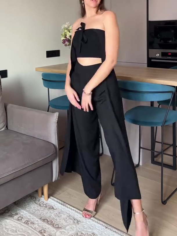 Convertible Tie-Drape Pants