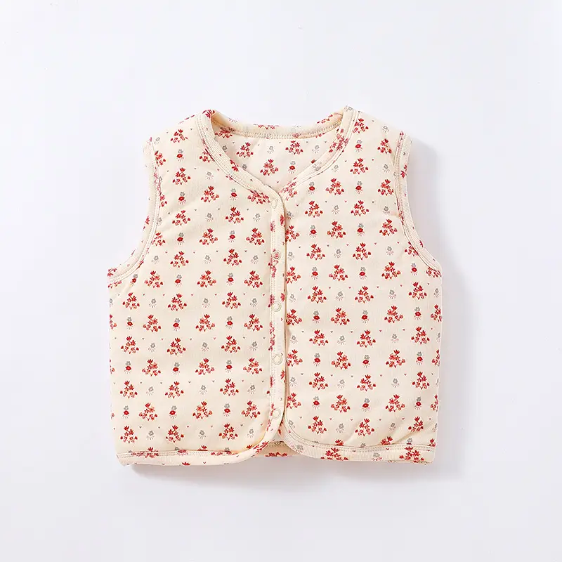 Baby Clip Thickened Printed Double Cotton Vest