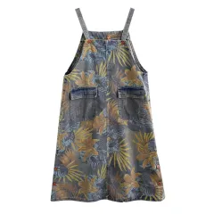 Casual Western Style Covering Meat Fashion Denim Skirt Print - Photo Color - View 1