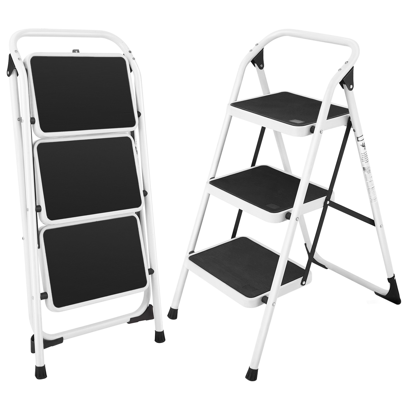 Folding 3-Step Ladder With Handgrip And Anti-Slip Platform — foto 6