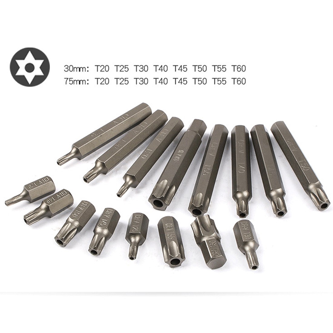 NEW 75Pcs Hex Torx Star Spline Ribe Socket BIT Set — image 9
