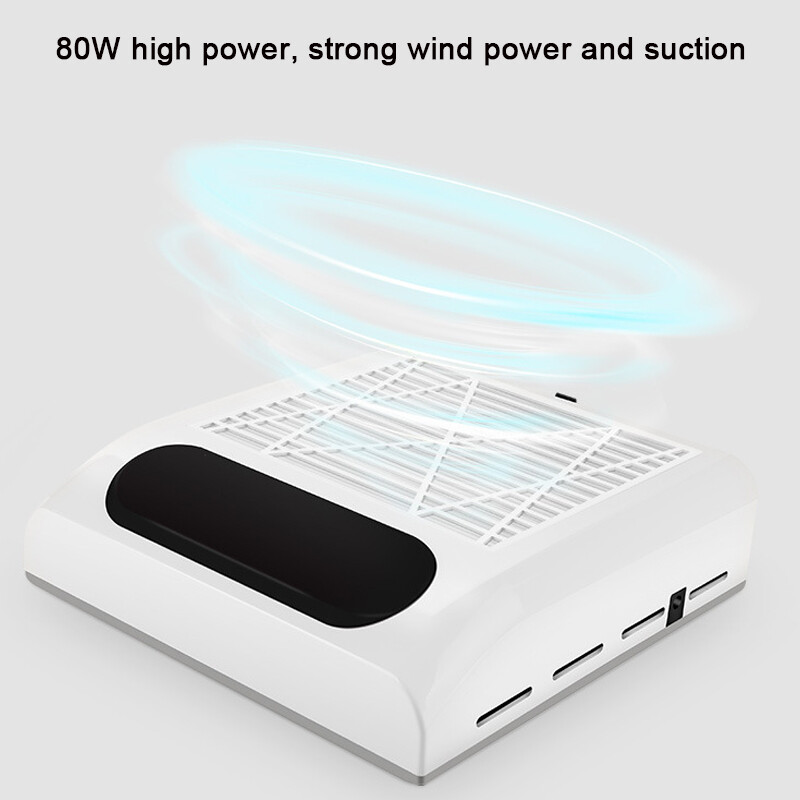 80W Nail Dust Collector Machine Vacuum Extractor Suction Fan UK Plug — image 6