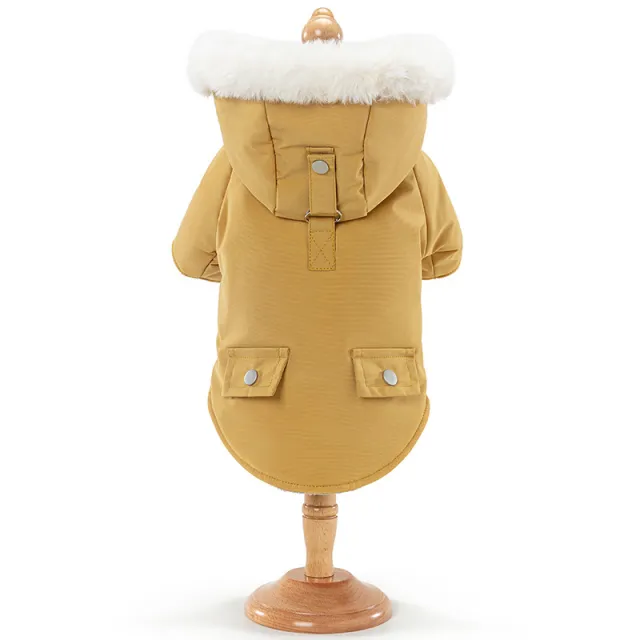 Pet Thickened Warm Cotton Coat Yellow - Shop at LoveMi